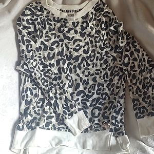 Victoria Secret Pink Leopard Sweater! Cozy!